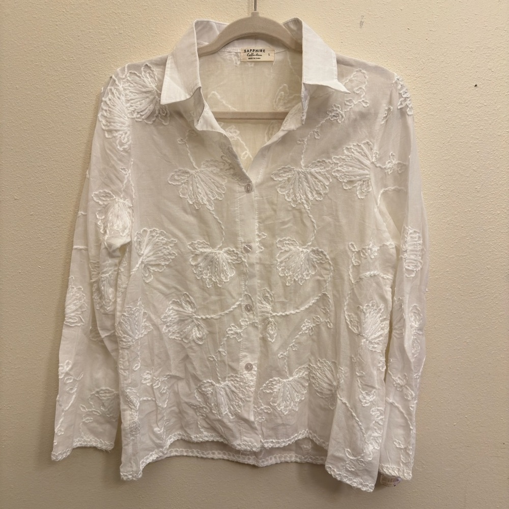 White Embroidered Blouse
